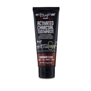 MY MAGIC MUD Activated Charcoal Toothpaste (Fluoride-Free) - Cinnamon Clove